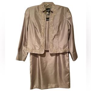 Positive Attitude 3 Piece Mother Of The Bride Dress  10P Beaded  Embroidered